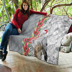Blue Galah Mutation Christmas Australia Quilt Falalalala Galalah Bottlebrush Grey Aboriginal Art - Aussie Hoodie