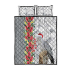 Blue Galah Mutation Christmas Australia Quilt Bed Set Falalalala Galalah Bottlebrush Grey Aboriginal Art - Aussie Hoodie