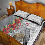 Blue Galah Mutation Christmas Australia Quilt Bed Set Falalalala Galalah Bottlebrush Grey Aboriginal Art - Aussie Hoodie