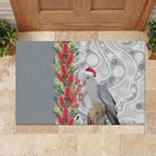 Blue Galah Mutation Christmas Australia Rubber Doormat Falalalala Galalah Bottlebrush Grey Aboriginal Art - Aussie Hoodie