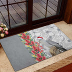 Blue Galah Mutation Christmas Australia Rubber Doormat Falalalala Galalah Bottlebrush Grey Aboriginal Art - Aussie Hoodie