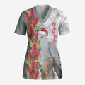 Blue Galah Mutation Christmas Australia Scrub Top Falalalala Galalah Bottlebrush Grey Aboriginal Art - Aussie Hoodie
