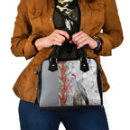 Blue Galah Mutation Christmas Australia Shoulder Handbag Falalalala Galalah Bottlebrush Grey Aboriginal Art - Aussie Hoodie