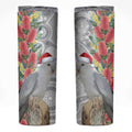 Blue Galah Mutation Christmas Australia Skinny Tumbler Falalalala Galalah Bottlebrush Grey Aboriginal Art - Aussie Hoodie