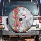 Blue Galah Mutation Christmas Australia Spare Tire Cover Falalalala Galalah Bottlebrush Grey Aboriginal Art - Aussie Hoodie