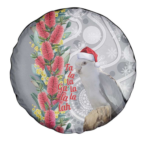 Blue Galah Mutation Christmas Australia Spare Tire Cover Falalalala Galalah Bottlebrush Grey Aboriginal Art - Aussie Hoodie