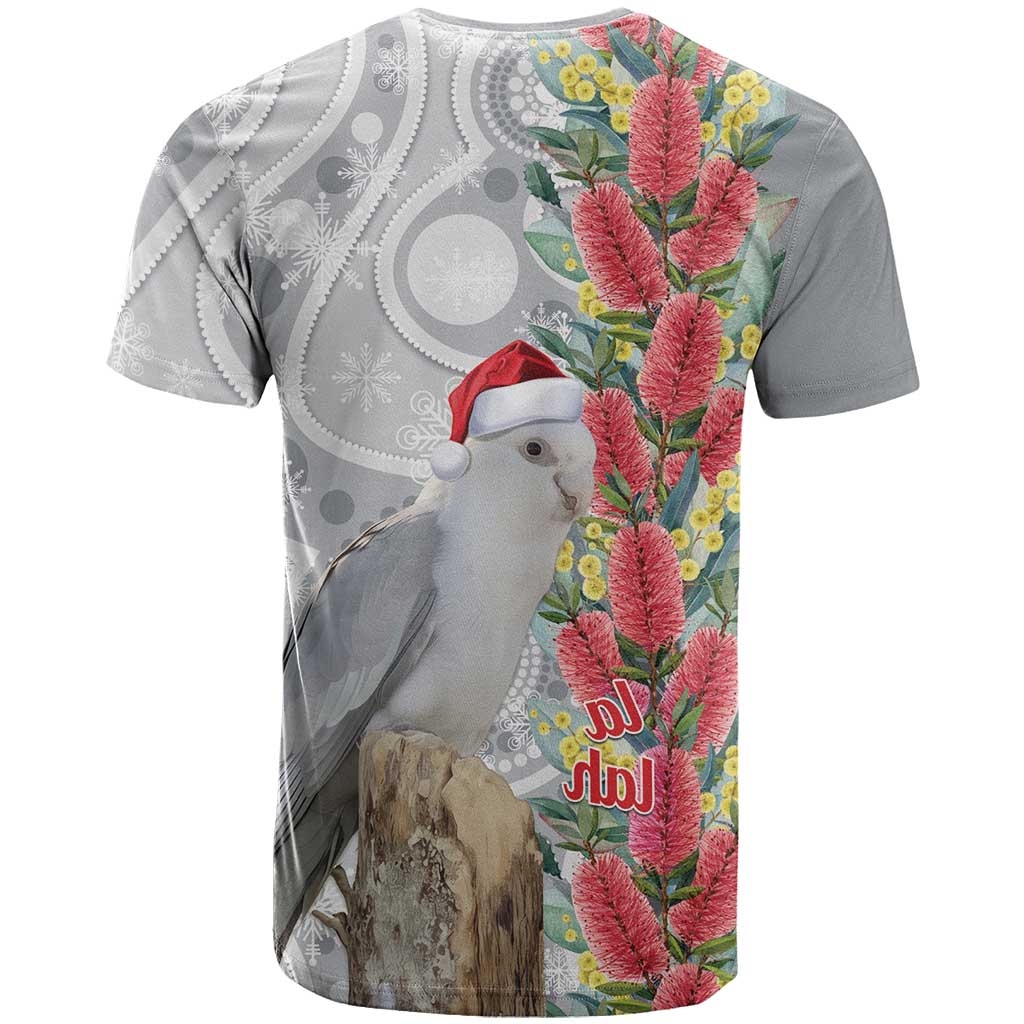Blue Galah Mutation Christmas Australia T Shirt Falalalala Galalah Bottlebrush Grey Aboriginal Art - Aussie Hoodie