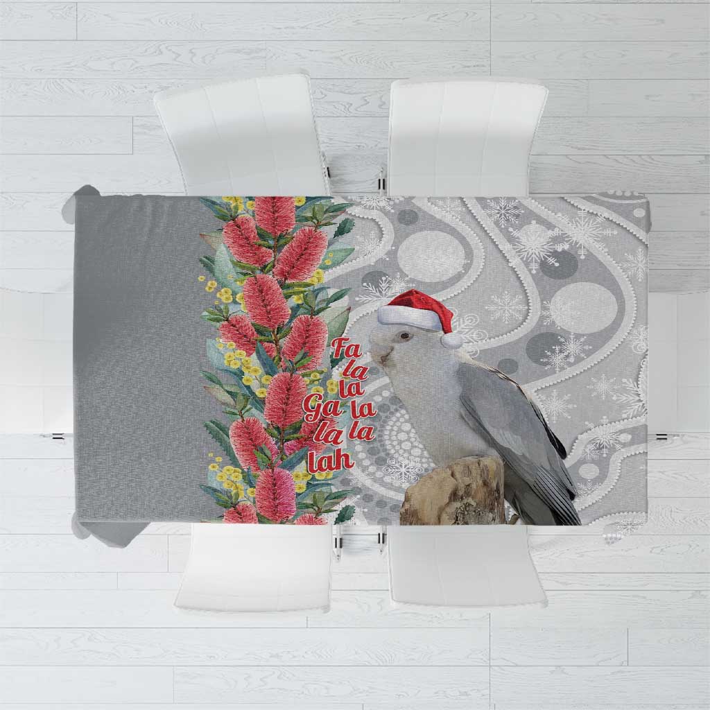 Blue Galah Mutation Christmas Australia Tablecloth Falalalala Galalah Bottlebrush Grey Aboriginal Art - Aussie Hoodie