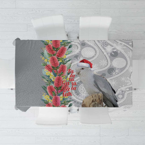 Blue Galah Mutation Christmas Australia Tablecloth Falalalala Galalah Bottlebrush Grey Aboriginal Art - Aussie Hoodie