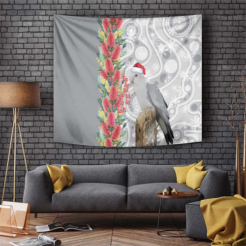 Blue Galah Mutation Christmas Australia Tapestry Falalalala Galalah Bottlebrush Grey Aboriginal Art - Aussie Hoodie