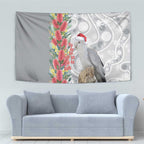 Blue Galah Mutation Christmas Australia Tapestry Falalalala Galalah Bottlebrush Grey Aboriginal Art - Aussie Hoodie