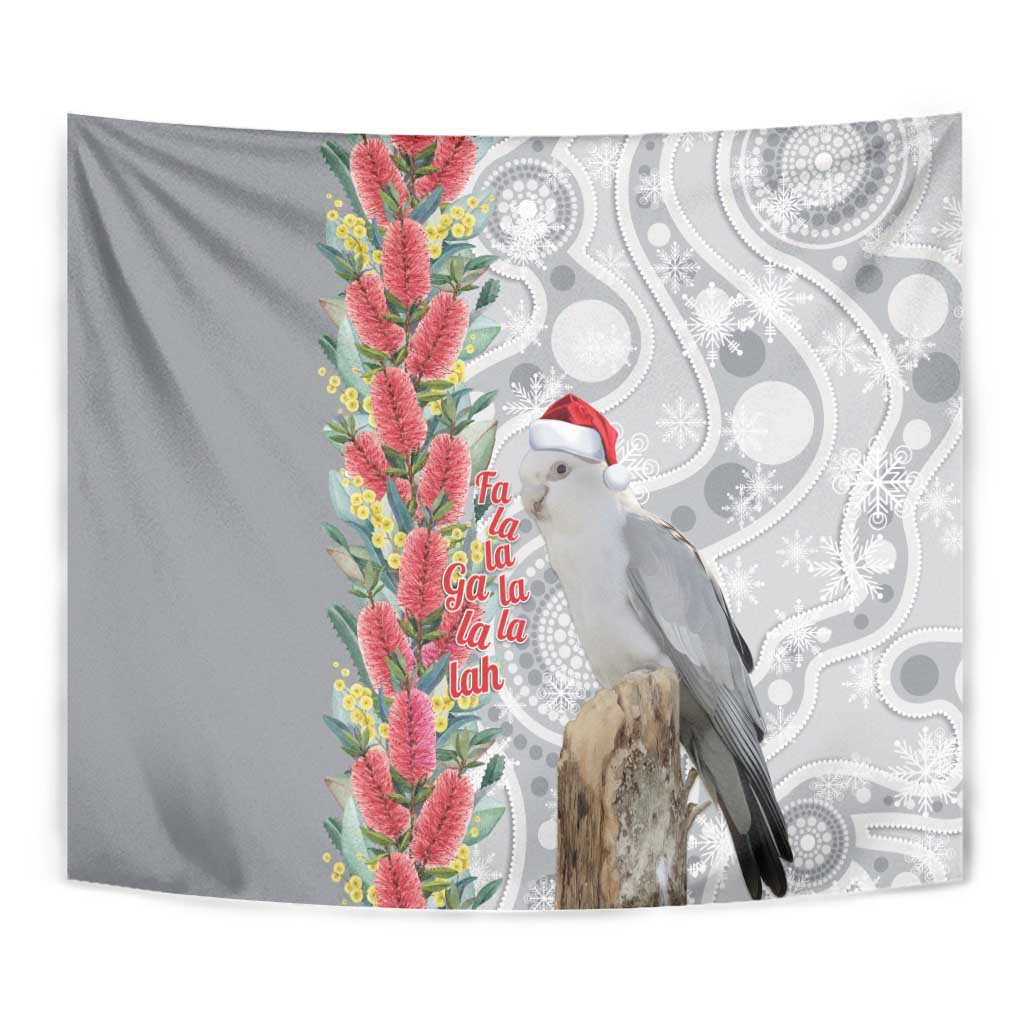 Blue Galah Mutation Christmas Australia Tapestry Falalalala Galalah Bottlebrush Grey Aboriginal Art - Aussie Hoodie