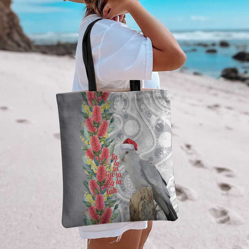 Blue Galah Mutation Christmas Australia Tote Bag Falalalala Galalah Bottlebrush Grey Aboriginal Art - Aussie Hoodie