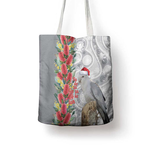 Blue Galah Mutation Christmas Australia Tote Bag Falalalala Galalah Bottlebrush Grey Aboriginal Art - Aussie Hoodie