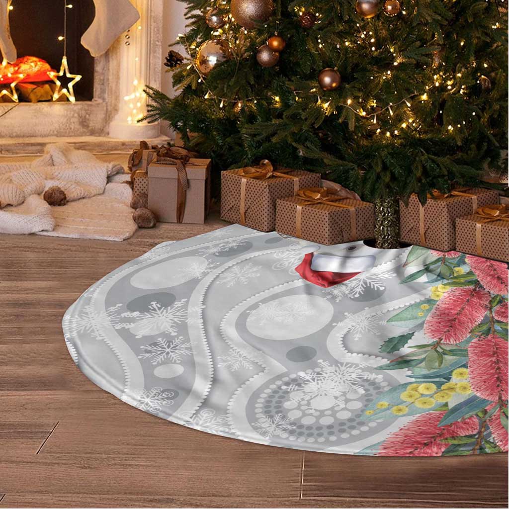 Blue Galah Mutation Christmas Australia Tree Skirt Falalalala Galalah Bottlebrush Grey Aboriginal Art - Aussie Hoodie