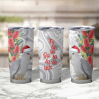 Blue Galah Mutation Christmas Australia Tumbler Cup Falalalala Galalah Bottlebrush Grey Aboriginal Art - Aussie Hoodie