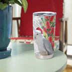 Blue Galah Mutation Christmas Australia Tumbler Cup Falalalala Galalah Bottlebrush Grey Aboriginal Art - Aussie Hoodie