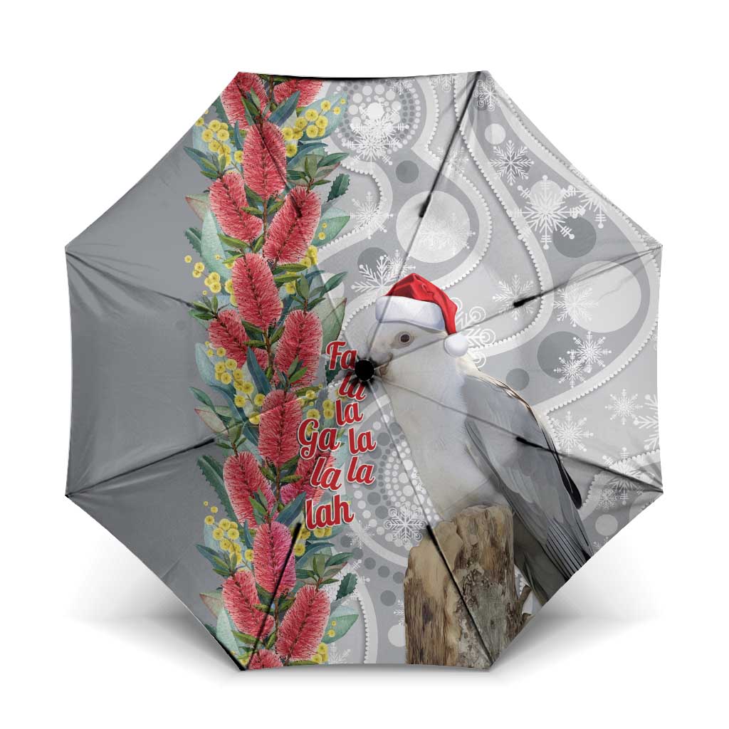 Blue Galah Mutation Christmas Australia Umbrella Falalalala Galalah Bottlebrush Grey Aboriginal Art - Aussie Hoodie