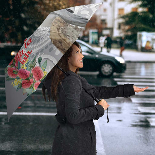 Blue Galah Mutation Christmas Australia Umbrella Falalalala Galalah Bottlebrush Grey Aboriginal Art - Aussie Hoodie