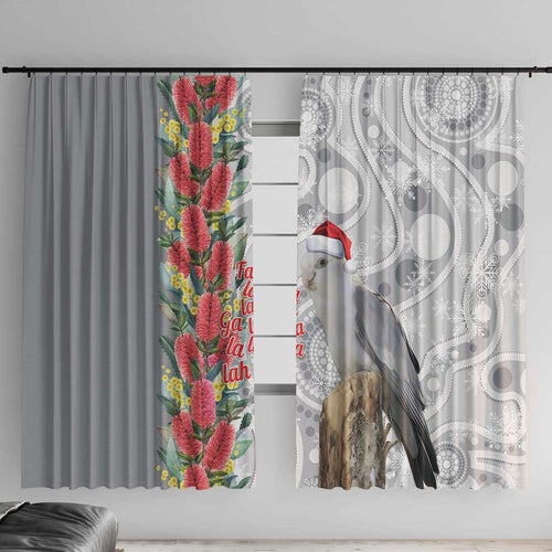 Blue Galah Mutation Christmas Australia Window Curtain Falalalala Galalah Bottlebrush Grey Aboriginal Art - Aussie Hoodie
