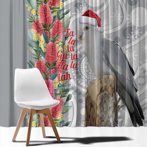 Blue Galah Mutation Christmas Australia Window Curtain Falalalala Galalah Bottlebrush Grey Aboriginal Art - Aussie Hoodie