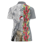 Blue Galah Mutation Christmas Australia Women Polo Shirt Falalalala Galalah Bottlebrush Grey Aboriginal Art - Aussie Hoodie