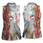 Blue Galah Mutation Christmas Australia Women Sleeveless Polo Shirt Falalalala Galalah Bottlebrush Grey Aboriginal Art - Aussie Hoodie