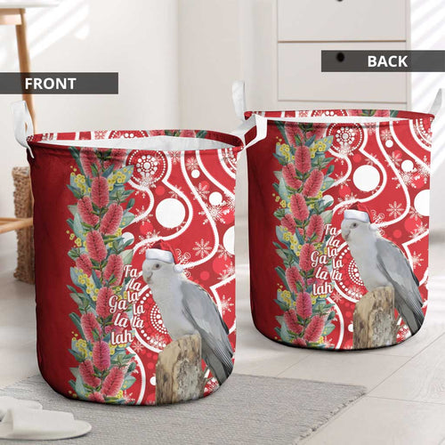 Blue Galah Mutation Christmas Australia Laundry Basket Falalalala Galalah Bottlebrush Red Aboriginal Art - Aussie Hoodie