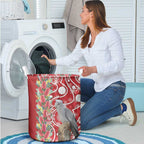 Blue Galah Mutation Christmas Australia Laundry Basket Falalalala Galalah Bottlebrush Red Aboriginal Art - Aussie Hoodie