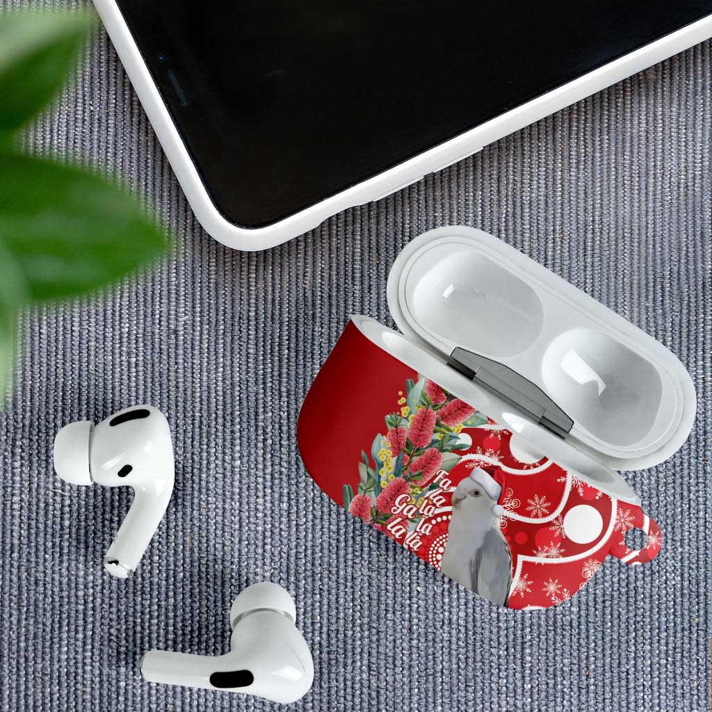 Blue Galah Mutation Christmas Australia AirPods Case Falalalala Galalah Bottlebrush Red Aboriginal Art - Aussie Hoodie