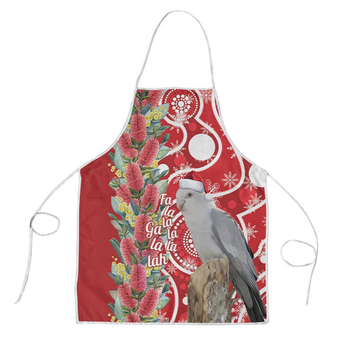 Blue Galah Mutation Christmas Australia Apron Falalalala Galalah Bottlebrush Red Aboriginal Art - Aussie Hoodie