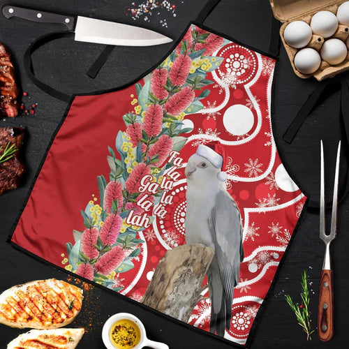 Blue Galah Mutation Christmas Australia Apron Falalalala Galalah Bottlebrush Red Aboriginal Art - Aussie Hoodie