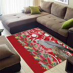 Blue Galah Mutation Christmas Australia Area Rug Falalalala Galalah Bottlebrush Red Aboriginal Art - Aussie Hoodie