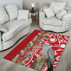 Blue Galah Mutation Christmas Australia Area Rug Falalalala Galalah Bottlebrush Red Aboriginal Art - Aussie Hoodie