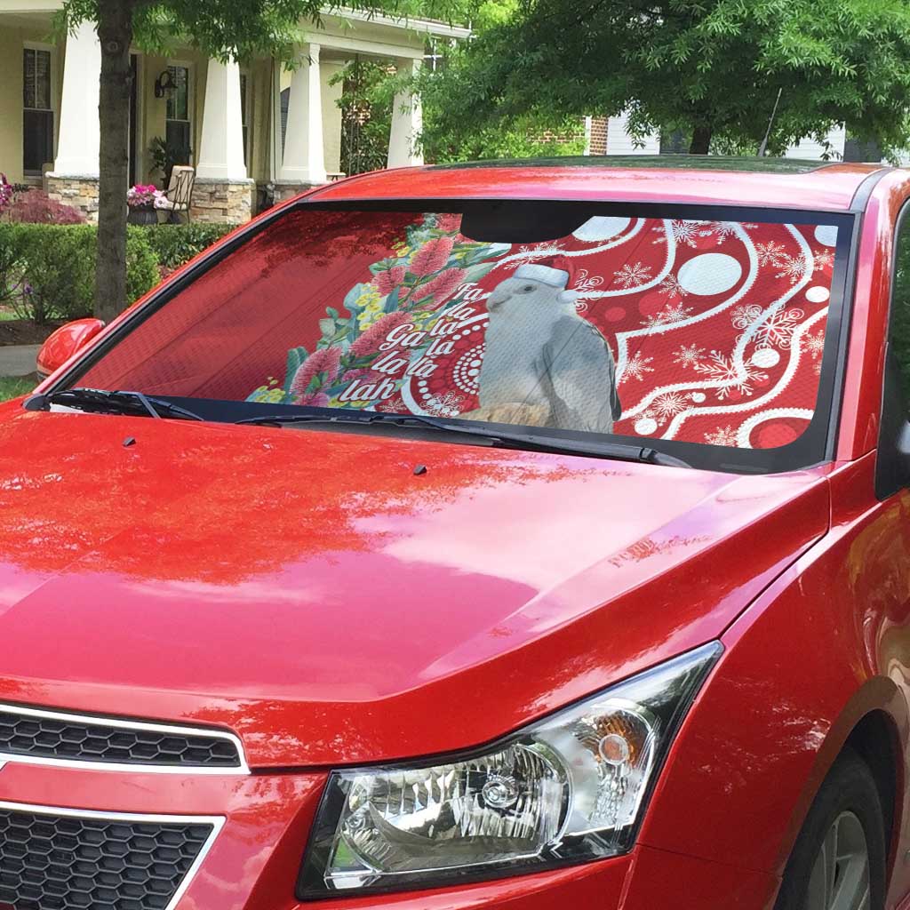 Blue Galah Mutation Christmas Australia Auto Sun Shade Falalalala Galalah Bottlebrush Red Aboriginal Art - Aussie Hoodie
