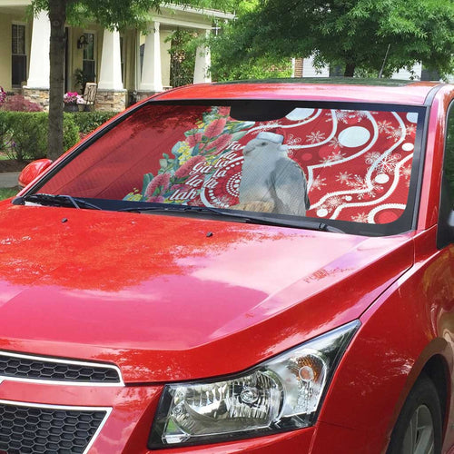 Blue Galah Mutation Christmas Australia Auto Sun Shade Falalalala Galalah Bottlebrush Red Aboriginal Art - Aussie Hoodie