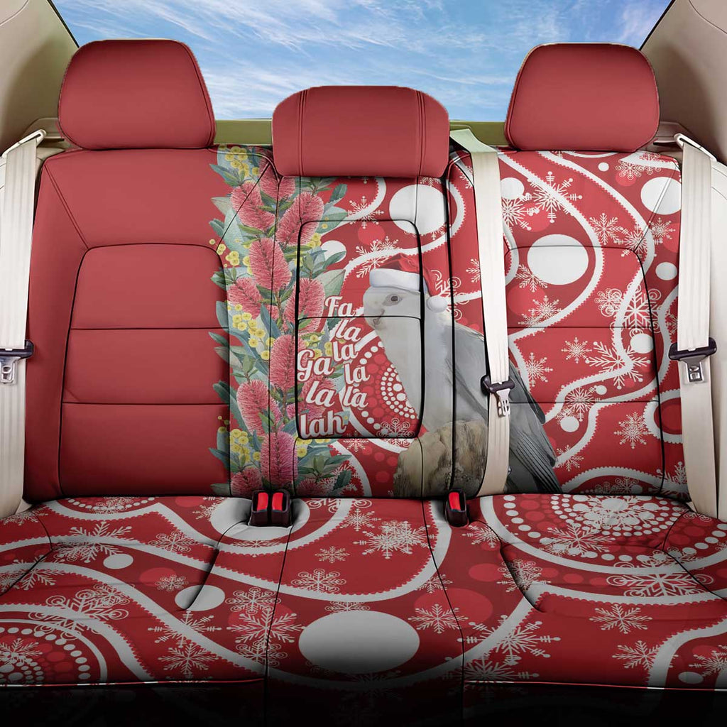 Blue Galah Mutation Christmas Australia Back Car Seat Cover Falalalala Galalah Bottlebrush Red Aboriginal Art - Aussie Hoodie