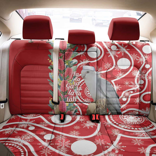 Blue Galah Mutation Christmas Australia Back Car Seat Cover Falalalala Galalah Bottlebrush Red Aboriginal Art - Aussie Hoodie
