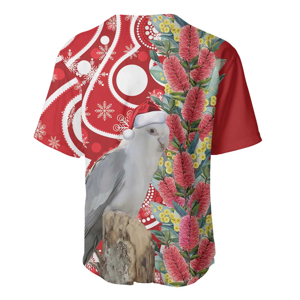 Blue Galah Mutation Christmas Australia Baseball Jersey Falalalala Galalah Bottlebrush Red Aboriginal Art - Aussie Hoodie