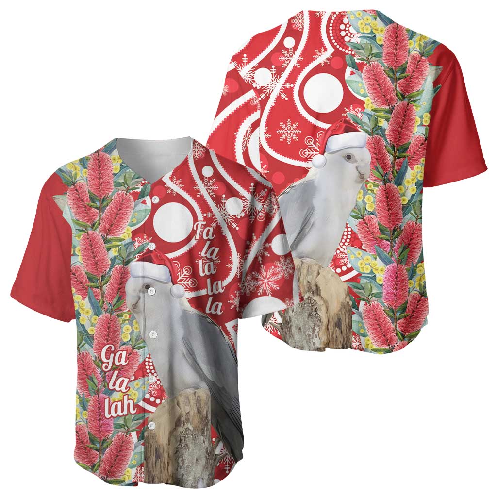 Blue Galah Mutation Christmas Australia Baseball Jersey Falalalala Galalah Bottlebrush Red Aboriginal Art - Aussie Hoodie