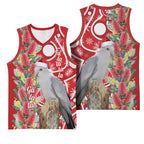 Blue Galah Mutation Christmas Australia Basketball Jersey Falalalala Galalah Bottlebrush Red Aboriginal Art - Aussie Hoodie