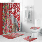 Blue Galah Mutation Christmas Australia Bathroom Set Falalalala Galalah Bottlebrush Red Aboriginal Art - Aussie Hoodie