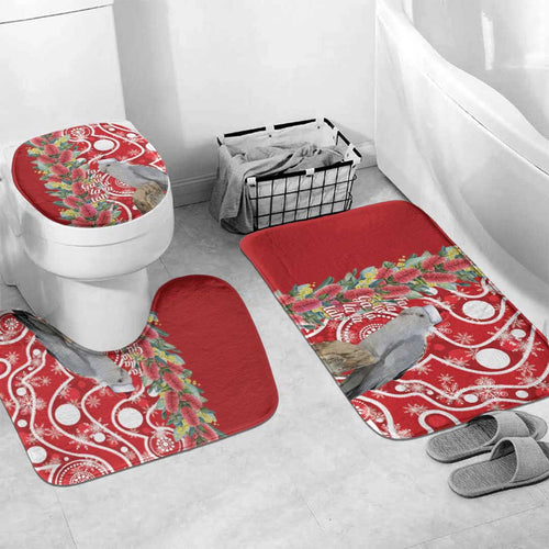 Blue Galah Mutation Christmas Australia Bathroom Set Falalalala Galalah Bottlebrush Red Aboriginal Art - Aussie Hoodie