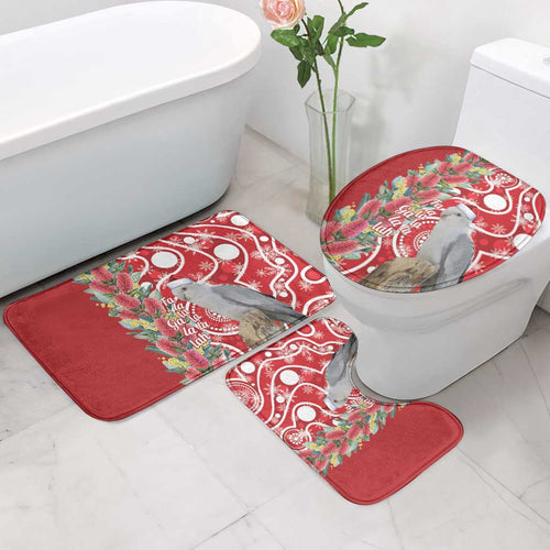 Blue Galah Mutation Christmas Australia Bathroom Set Falalalala Galalah Bottlebrush Red Aboriginal Art - Aussie Hoodie