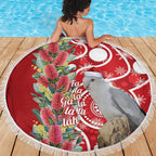 Blue Galah Mutation Christmas Australia Beach Blanket Falalalala Galalah Bottlebrush Red Aboriginal Art - Aussie Hoodie