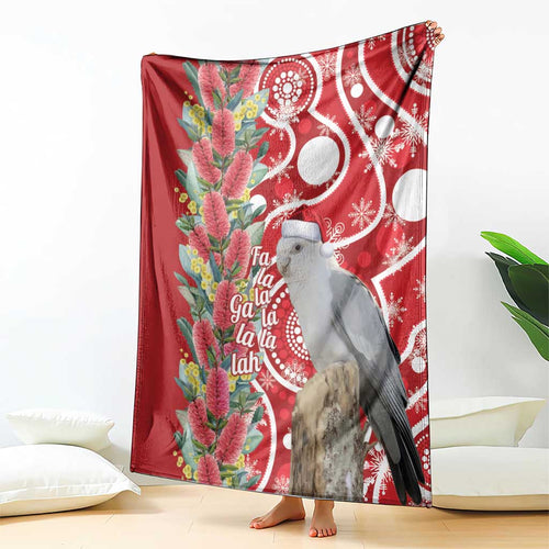 Blue Galah Mutation Christmas Australia Blanket Falalalala Galalah Bottlebrush Red Aboriginal Art - Aussie Hoodie