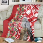 Blue Galah Mutation Christmas Australia Blanket Falalalala Galalah Bottlebrush Red Aboriginal Art - Aussie Hoodie