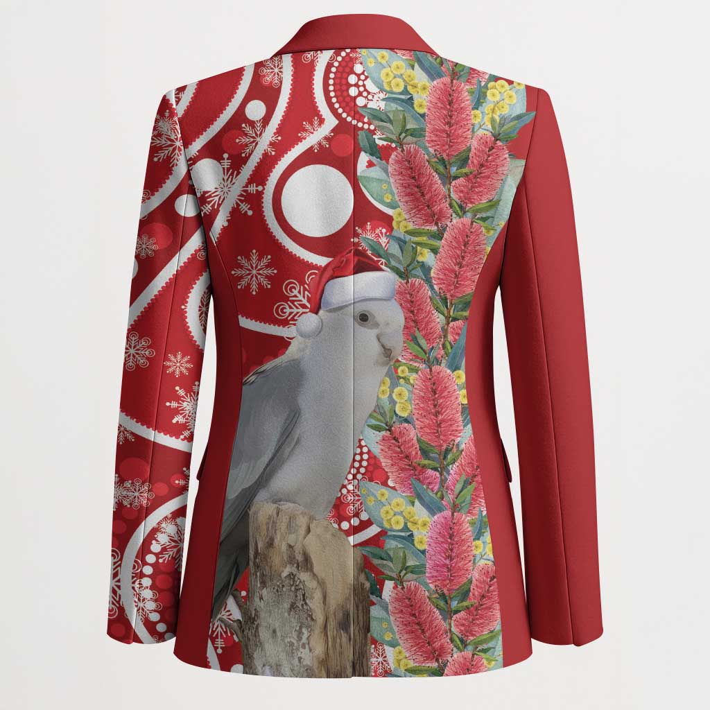 Blue Galah Mutation Christmas Australia Blazer Falalalala Galalah Bottlebrush Red Aboriginal Art - Aussie Hoodie