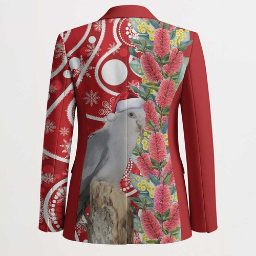 Blue Galah Mutation Christmas Australia Blazer Falalalala Galalah Bottlebrush Red Aboriginal Art - Aussie Hoodie