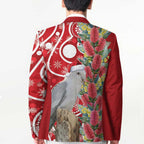 Blue Galah Mutation Christmas Australia Blazer Falalalala Galalah Bottlebrush Red Aboriginal Art - Aussie Hoodie
